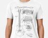 Gitarren Bauplan T-Shirt - Gitarrist - Geschenk für Gitarristen - Jazz - Musik - Rock