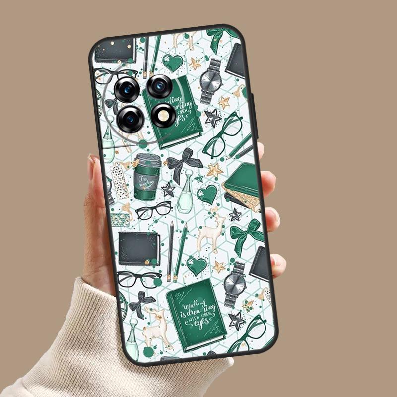 Books And Coffee Case For OnePlus 11 12 9 10 Pro 10R 12R 8T 10T OnePlus Nord N30 N20 N10 CE 3 2 Lite Cover