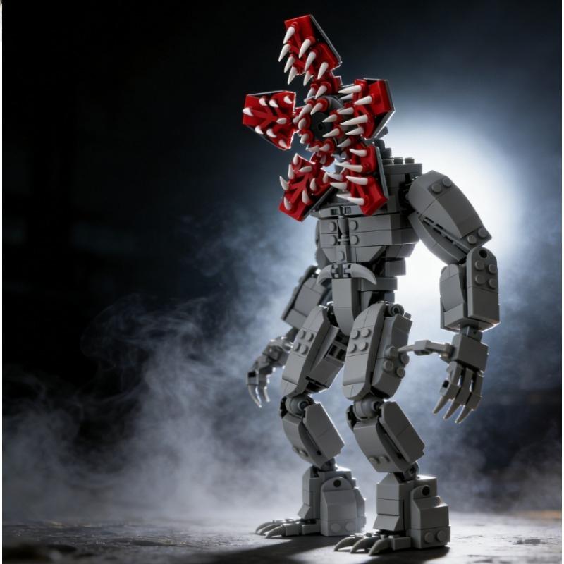 New Hit Tv Inspired Giant Carnivorous Plant Vecna Demogorgon Building Blocks 3D Stereo Assembly Model Creative Toy Decor