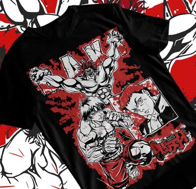 Baki T-shirt Baki The Grappler Hanma Manga Yujiro Hanma Baki Anime Soft Tee