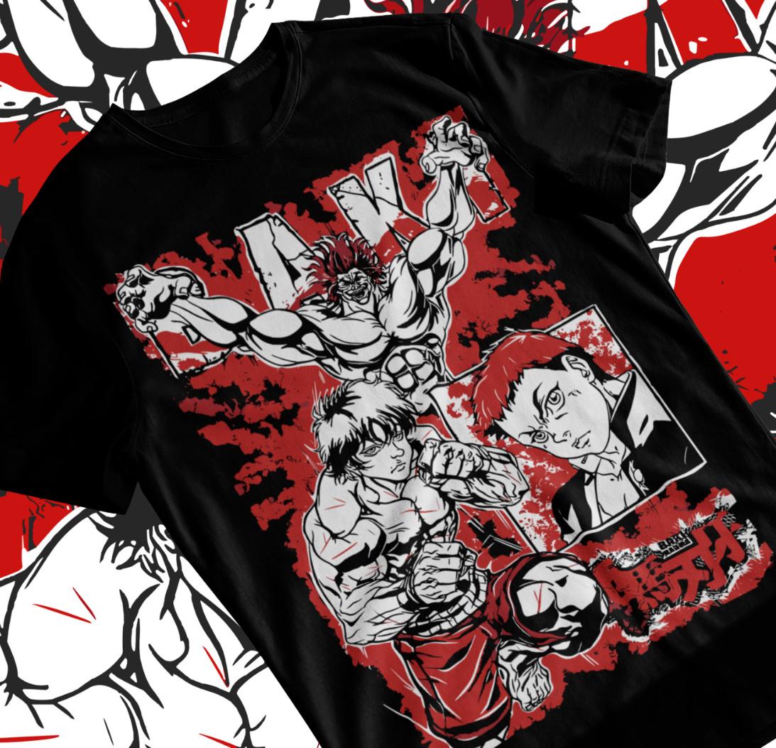 Baki T-shirt Baki The Grappler Hanma Manga Yujiro Hanma Baki Anime Soft Tee S