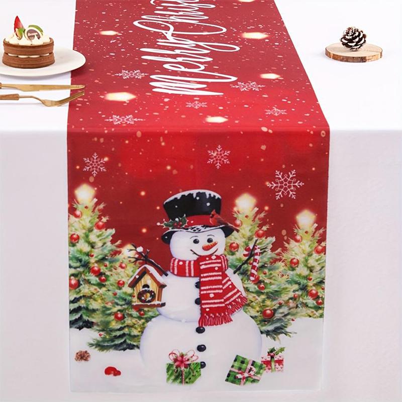 Christmas Table Runner Living Room Dining Table Decoration Christmas Printed Tablecloth