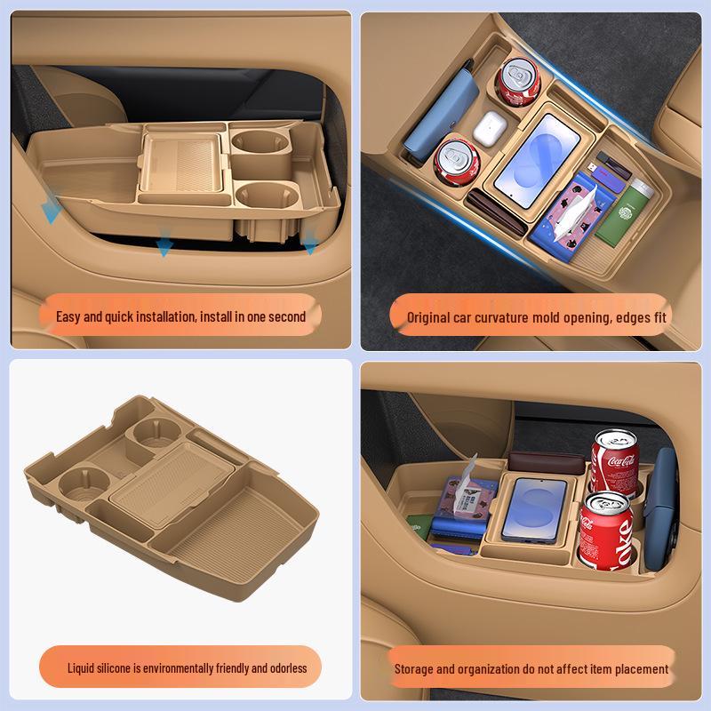 Denza D9 Fast Charge Version Center Console Lower Layer Glasses Storage Box - Compatible with 26 Models