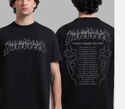 Hatebreed Summer Slaughter Tour 2025 North American Schedule Tour Dates TShirt