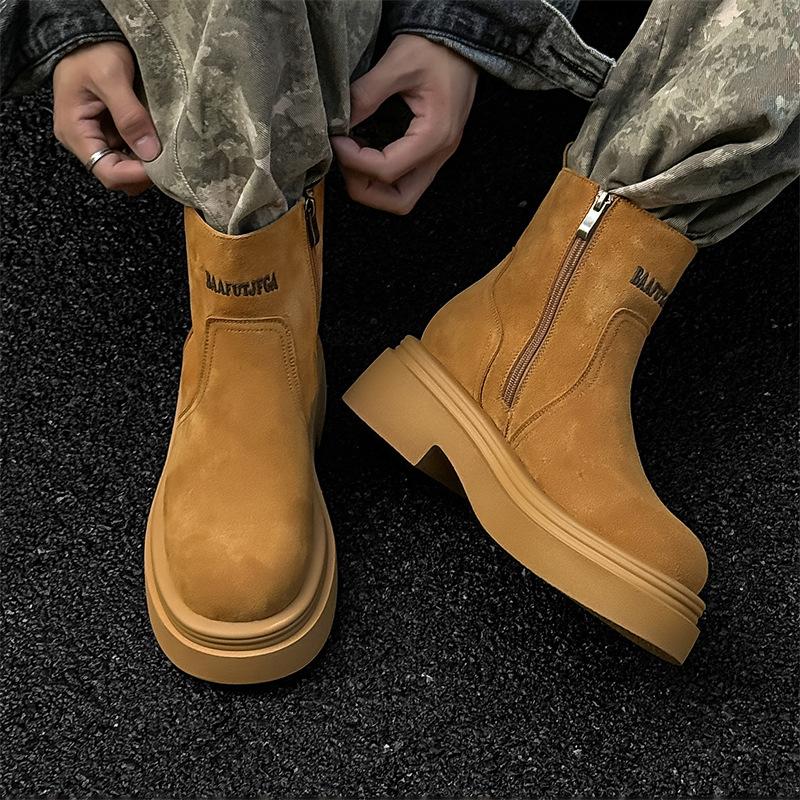 Cigarette boots men's and women's same high-top casual Martin boots 2024 new couple rhubarb boots 5028-J