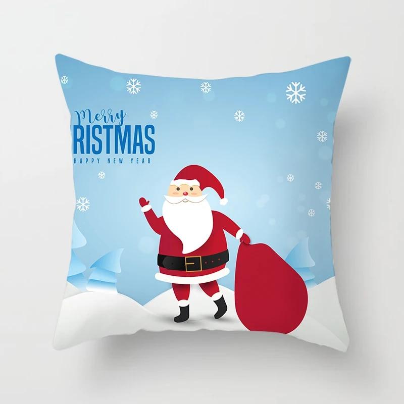 

Рождественский комплект подушек с рисунком Санта-Клауса, диван, подарок, украшение для дома, наволочка, Рождественский подарок, наволочка 40x40cm