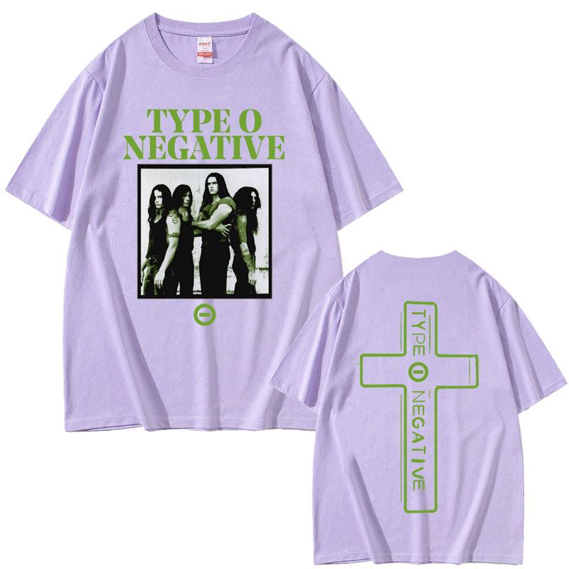 Rock Band Type O Negative Double Sided Print Tshirts Unisex Women Vintage Gothic Oversized Tops T Shirt Unisexs 100 Cotton Tshirt