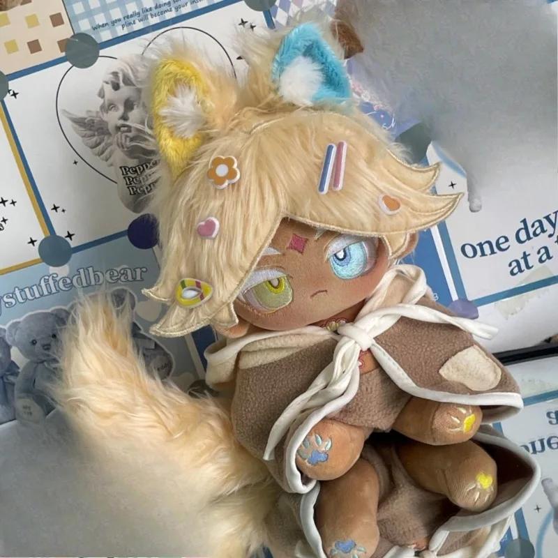 20cm Anime Game Vanilla Cookie Soft Cotton Doll Body Dress Up Clothing Plushies Kawaii Cosplay Toy Figures Fans Collection Gifts
