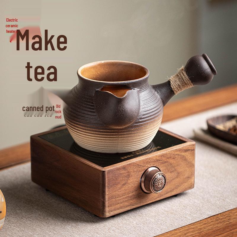 Large Capacity Electric Ceramic Stove Tea Set with Warmer for Indoor and Outdoor Use