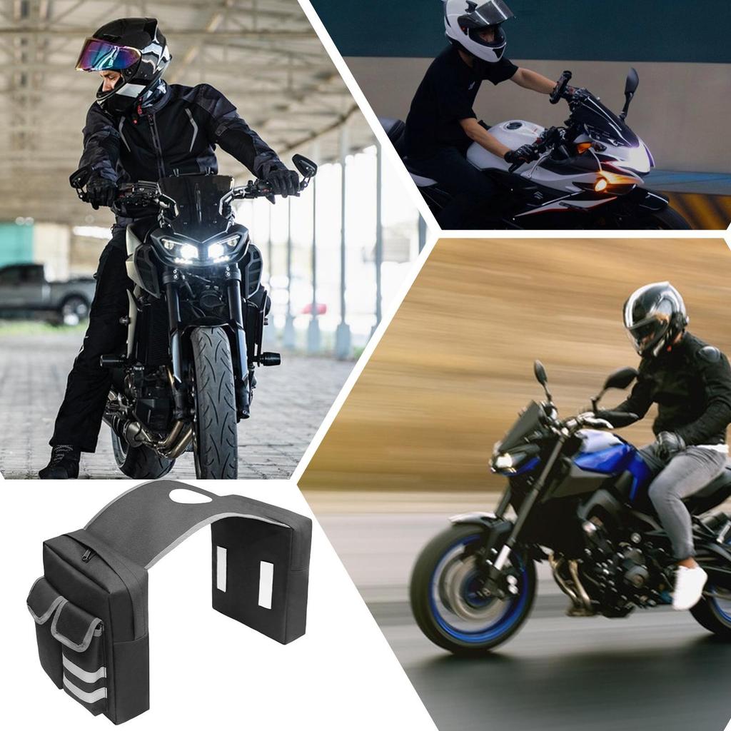 Motorcycle Side Bags Motorbike Side Bag Storage Adjustable Straps Luggage Saddlebags Accessories For Adventure Commuting Trail
