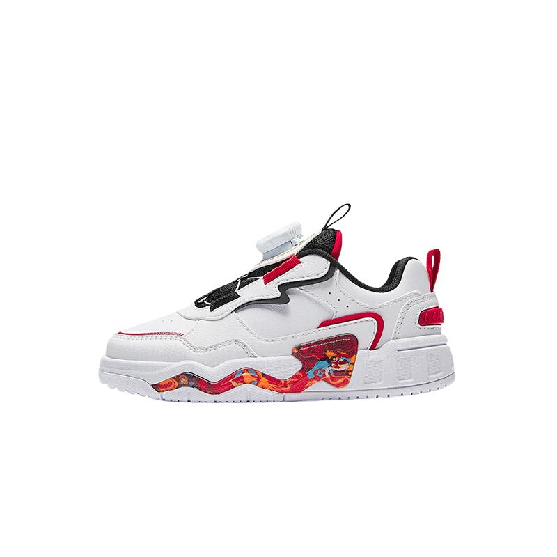 Anta Kids Fabric Comfortable Loose Sweat-Absorbing Non-Slip Wear-Resistant Low-Top Casual Shoes Kids sneaker Anta-White Classic-Red 312519937-1