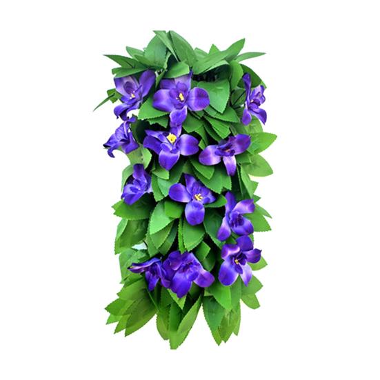

Expandable Artificial Flower Privacy Fence UV Resistant Fake Floral Ivy Screen Wall Panels Indoor Outdoor Garden Faux Greenery Backdrop Decoration фиолетовый