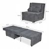 Fold-out Armchair Sleeping Function KIMO Bedding Container Family Furniture Dark Gray