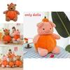 Cute Bear Pig Plush Toy With Detachable Pumpkin Decor Design Children Toys For Kids And Girls