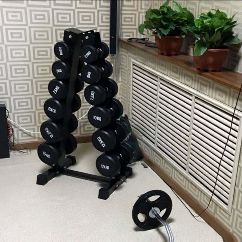 Aobeisen Dumbbell Rack & Fixed Round Dumbbell Set