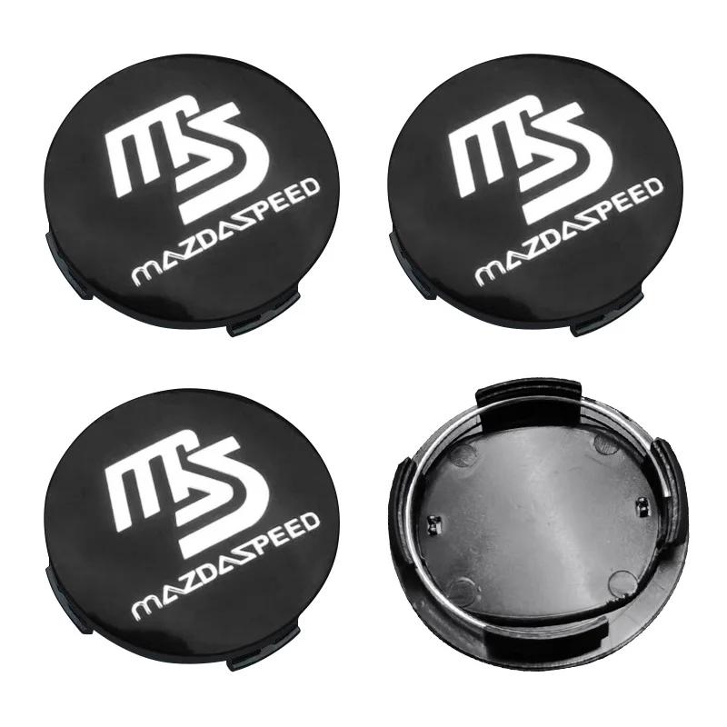 4 Bucăți Capac Centru Roată Siglă Capac Butuc Insignă Emblema Picior Lung 18MM 56MM ID53MM Modele Noi Pentru Mazda 3 Atenza Axela CX3 CX4 CX5 CX7