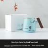 Chaxun White Porcelain Filter Tea Set - Riding the Waves Design