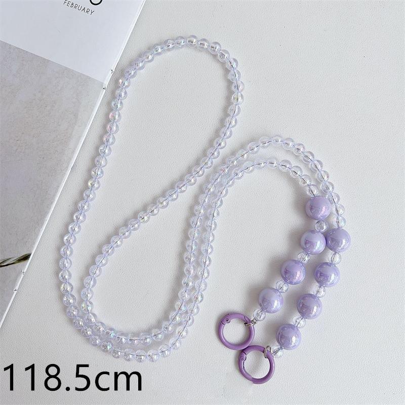 Snur universal pentru telefon Crossbody, margele, curele de lanț pentru gât lung, husă pentru telefon cu frânghie anti-pierdere cu plasture pentru Iphone Samsung Xiaomi