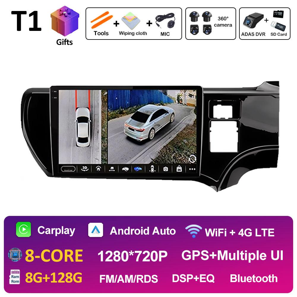 Android Auto Wireless Carplay For Toyota Aqua 2011 2012 2013 - 2017 Bluetooth Car Multimedia Video Radio Player Accessories WIFI