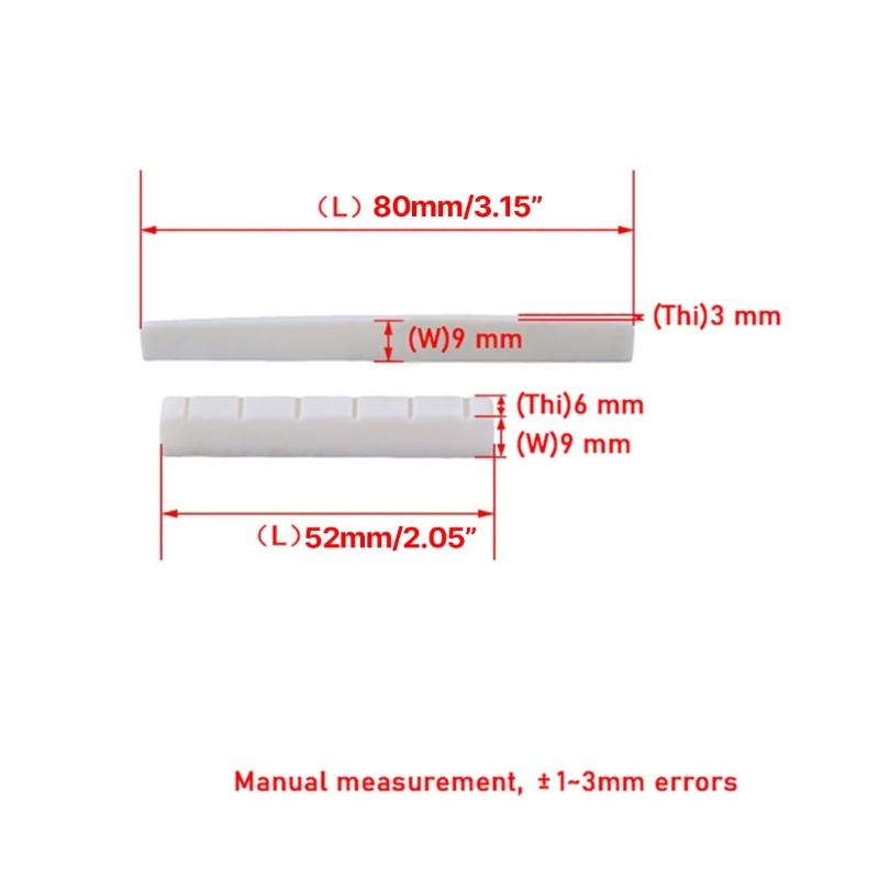 Guitar Blank Bone Nut DIY Unslotted Guitar Nut and Guitar Bridge Saddle DIY Stringed Instrument Supplies Durable