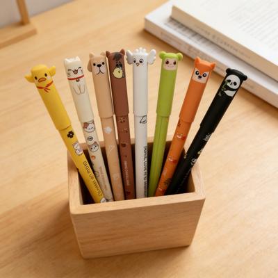 Cute Erasable Pens Cartoon Animal Gel Pens 0.7mm Ink Smooth Writing Pen for Adult Kids Writing Calligraphy Note Taking