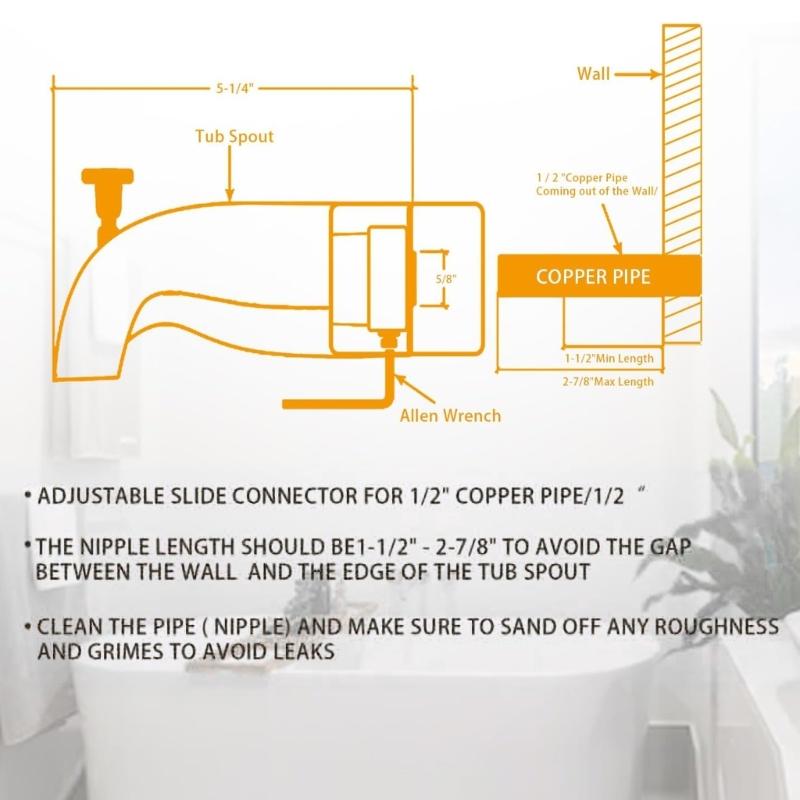 Bathtub Faucet Replacement with Diverter Pull Type Bathtub Faucet Zincs Alloy Bathroom Tub Spout Bathroom Accessories