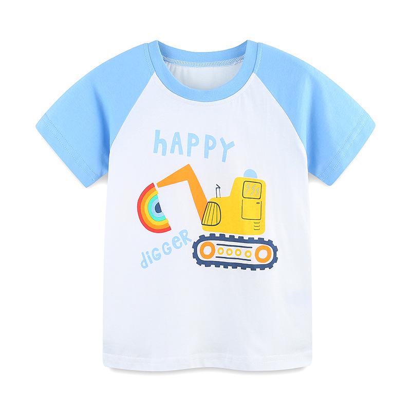 AostaBetty Boys Summer Car Print Short Sleeve Set - European Style Children s Clothing 3Y (100cm)