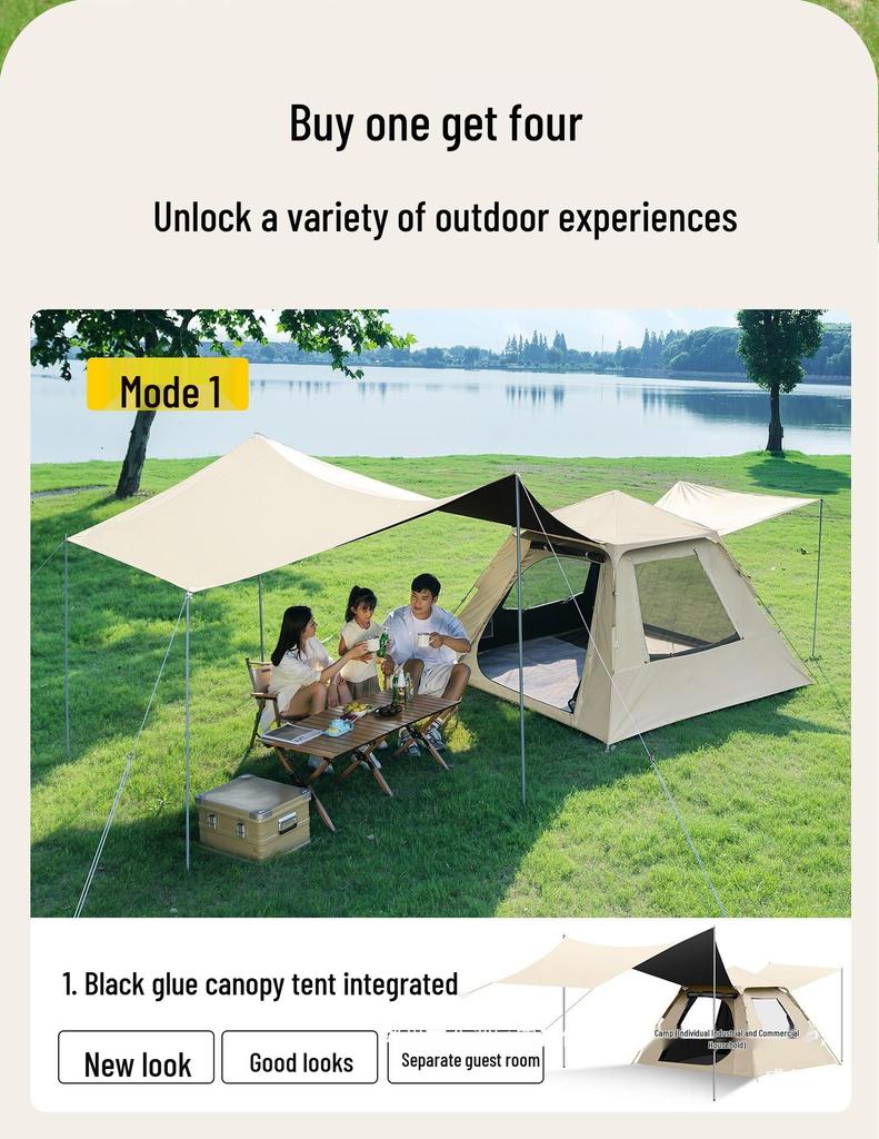 Two-in-One Automatic Folding Outdoor Camping Tent & Canopy