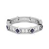 Blue Sapphire Eternity Band Ring - 925  Sterling Silver