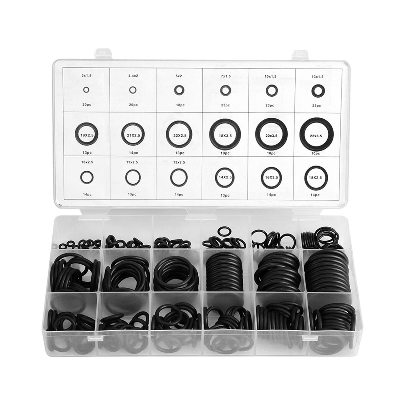 

279pcs Kit 18 Sizes Rubber O Ring Assortment Set Hydraulic Plumbing Gaskets Seal Kit белый