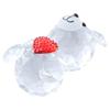 Red and Transparent Crystal Baby Bear Figurine Collection Bear Pretty Glass Ornament  Home
