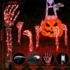 5Pcs 18in Halloween Skeleton Hands Decoration Glowing Lights, Skeleton Hand Garden Lights, Horror Garden Decoration Stakes