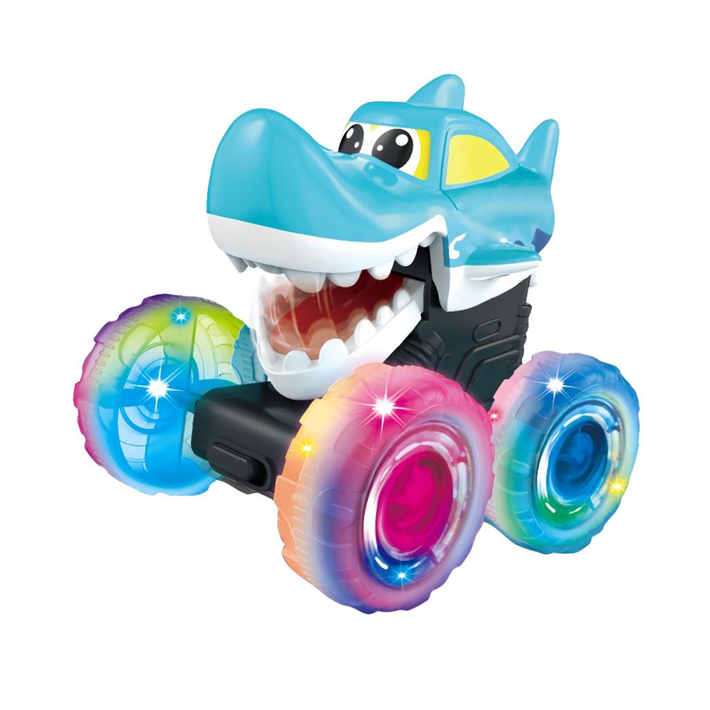 Truck Toy - Motion-Sensing Light-Up Car - Light-Up Ride Car With LED Wheels - Toy For Baby Boys - Press-Type Dinosaur Truck, Suitable For Boys