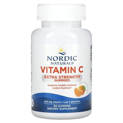 Vitamin C, Extra Stärke, Große Mandarine, 60 Gummibärchen (250 mg pro Gummibärchen)