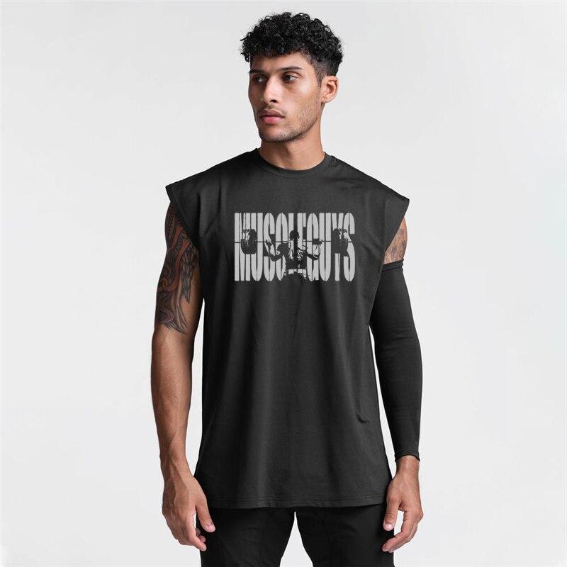 Do The Work Men's Summer Quickly-dry Fashion Casual Breathable Loose Fitness Bodybuilding Gym Sports Printed Undershirt