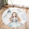 Round Princess Fairy Tale Cartoon Carpet Kids Room Bedroom Cute Decor Round Rug Home Round Mat