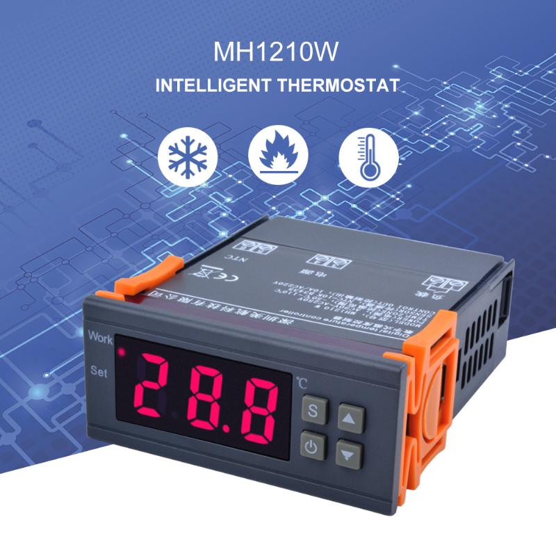 Dual Digital Thermostat Temperature Humidity Control 1210W Thermometer Hygrometer Incubator Controller 220V 12V 24V