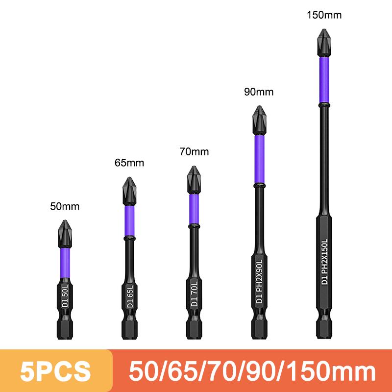 Strong Magnetic D1 Anti-shock Batch Head Hand Electric Drill Bit Cross Screwdriver High Hardness Non-slip Screwdriver Bit Set