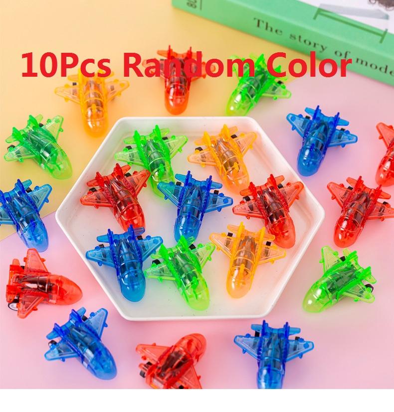 10Pcs Mini Color Transparent Aircraft Model Toy Kids Pull Back AirPlane Toys Inertia Plane Fighter Favors Toy Children s Gifts
