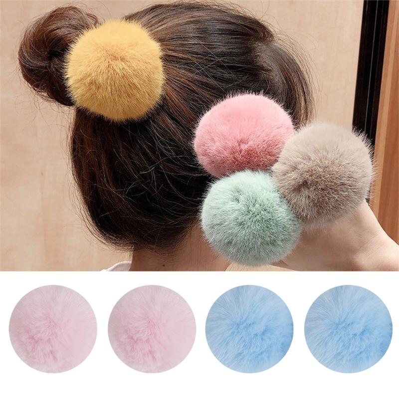 10pcs Rabbit Hair Ball 5.5cm Pompoms for Keychain DIY Bag Charm Plush Ball Applique Material Cap Hat Gloves Accessories
