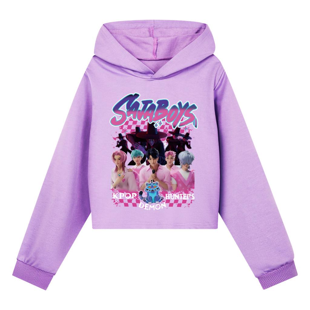 Kids Girls Anime Cartoon POP Singer Super Star Rumi Mira Zoey Saja Boys Printed Casual Long Sleeves Hoodies Sweatshirt Top