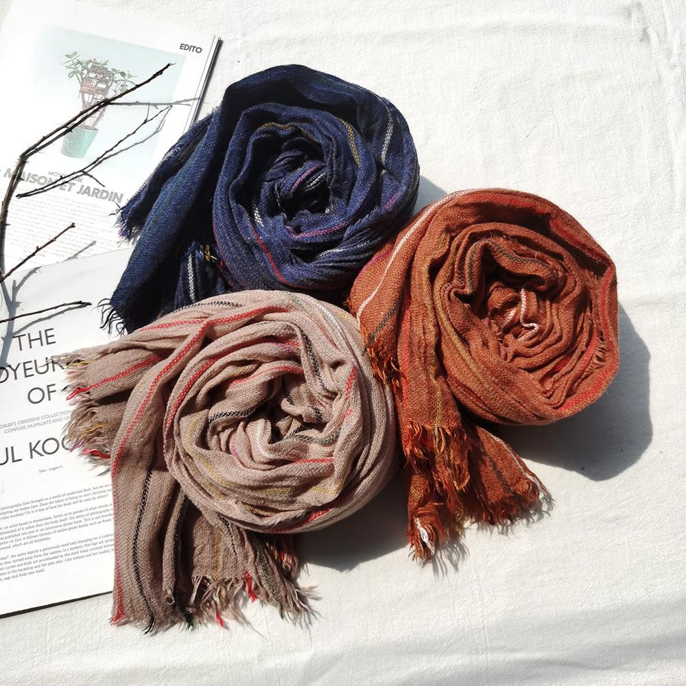 Autumn Winter Warm Wool Men Scarf Fashion Male Brand Striped Scarves Casual Pashmina Male Accessories Neckerchief Bufanda Shawl