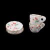 1Set/2Pcs 1:12 Dollhouse Miniature Cherry Ceramic Cup Saucer Kitchen Tableware Model Decor Toy Doll House Accessories