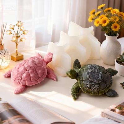 DIY Animal Shaped Tortoise Silicone Mold Handmade Aroma Candle Soap Mould Turtle Gypsum Form Resin Ornament Molds