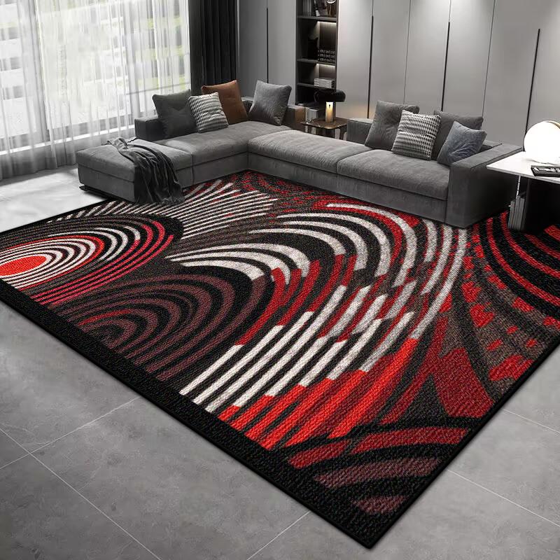 Moderner Abstrakter Dekorteppich in Großer Größe für Wohnzimmer Rutschfest Weich Couchtischmatte Leicht zu Reinigen Raumdekor Bereichsteppich