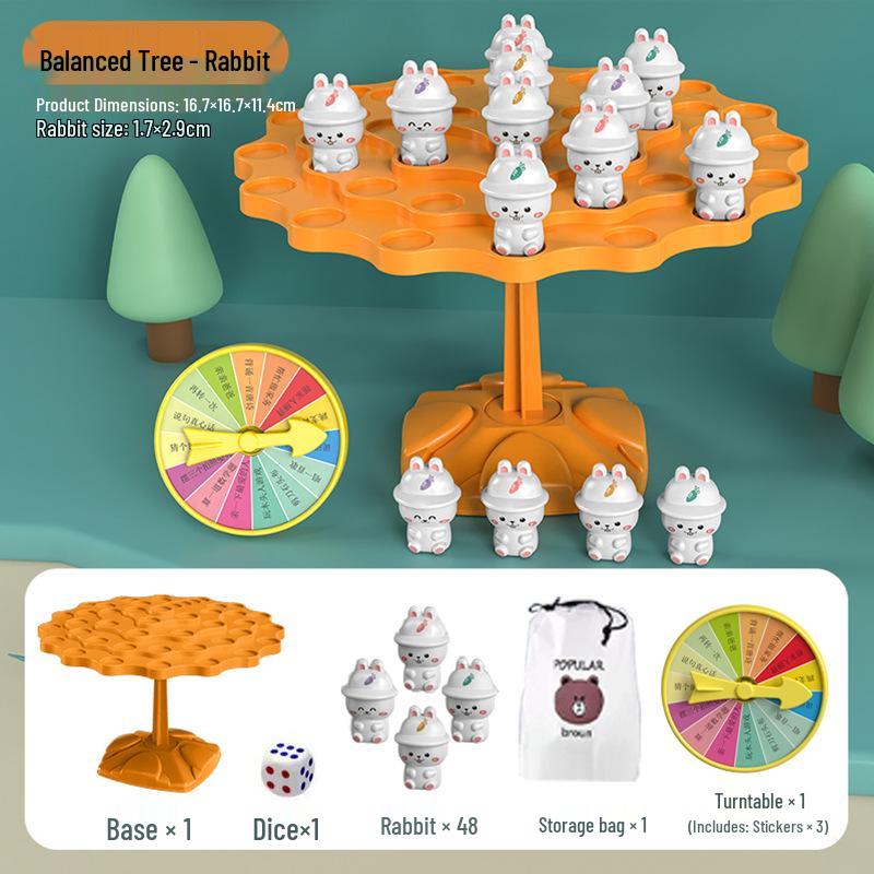 Kids Astronaut Balance Stacking Game: Interactive Rabbit Board Toy for Boys & Girls