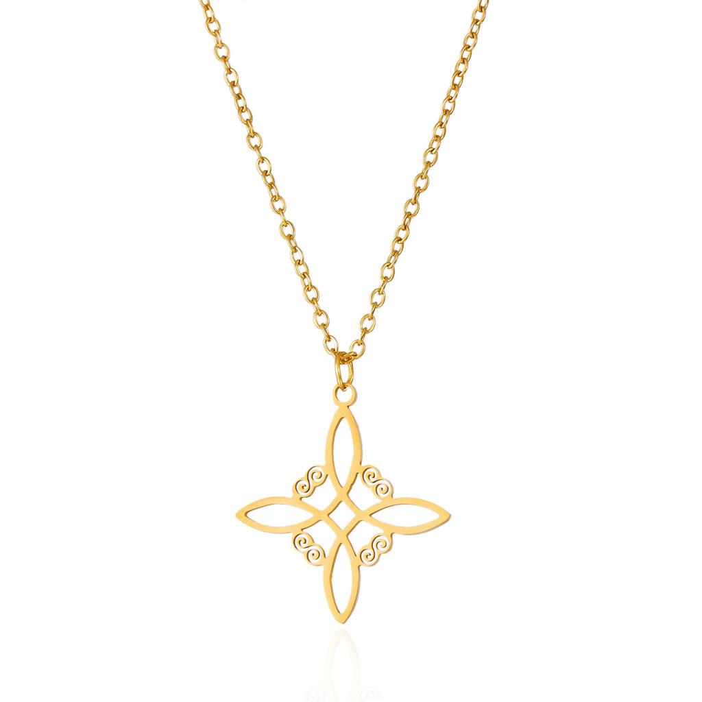 Minimalist Floral Lady Necklace With Stainless Steel For Fashion Casual Wear