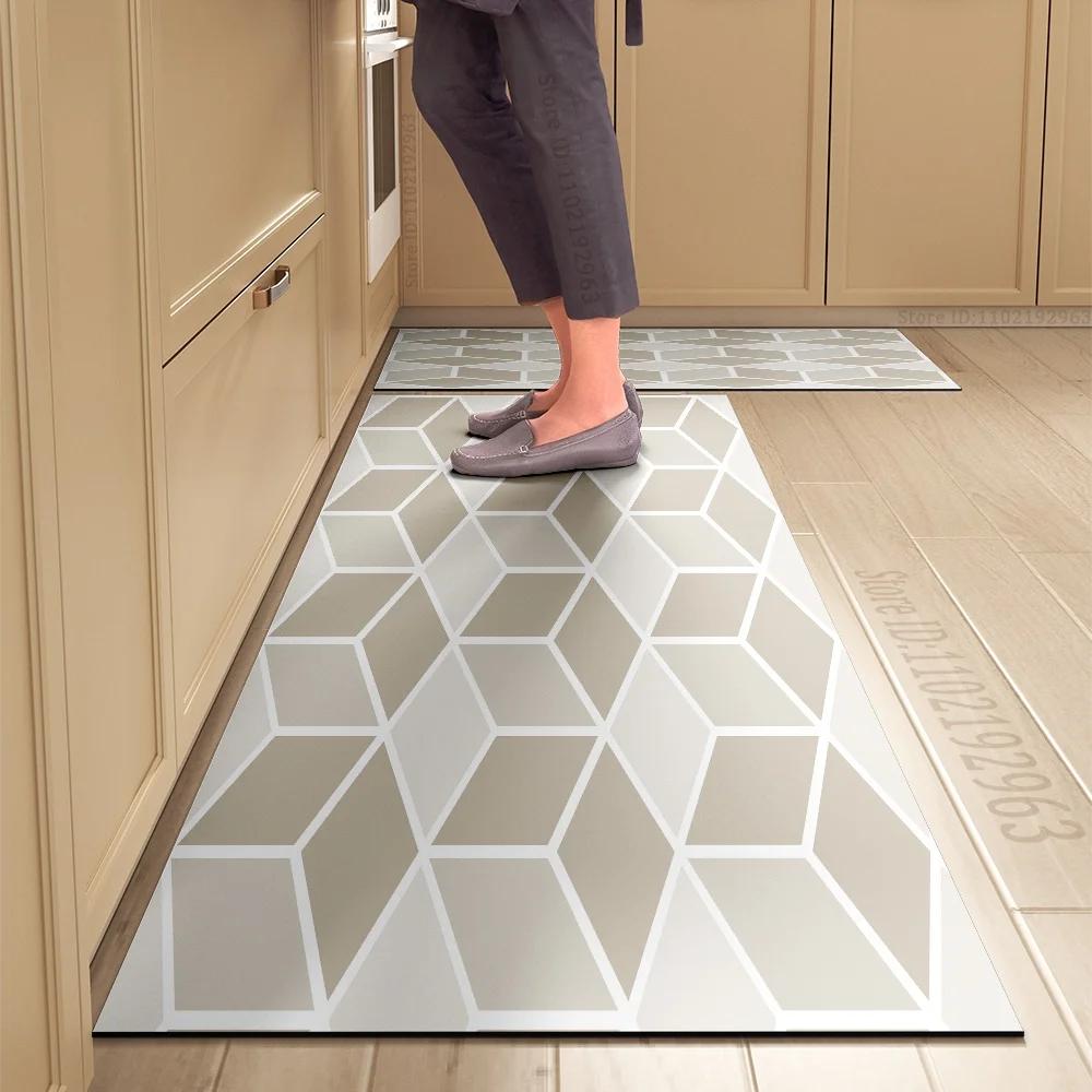 Kitchen Mat Absorbent Printed Kitchen Rugs Non-slip Area Mat Hallway Long Carpets for Living Room Bedroom Entrance Doormat Bath