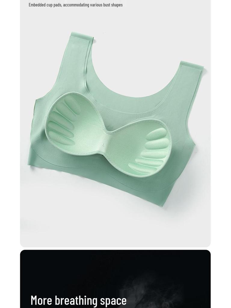 Nahtloser kabelloser Push-Up-BH für Damen: Dünn, Kleine Bruststütze, Sport- und Schlaf-Westenstil, Sommerkleidung