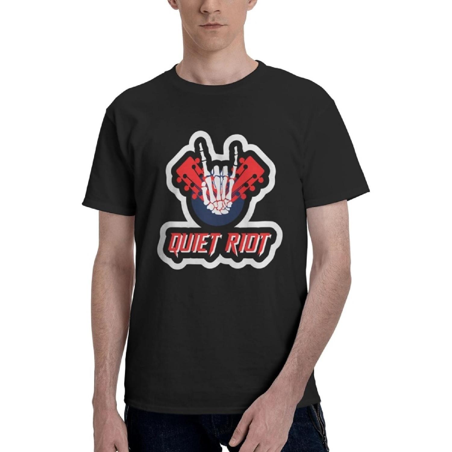 

Yupdesign Mens T-Shirts Quiet Riot True Classic Tees Crew Neck Casual Cotton T Shirts for Men(1) XXXXXL різнокольоровий
